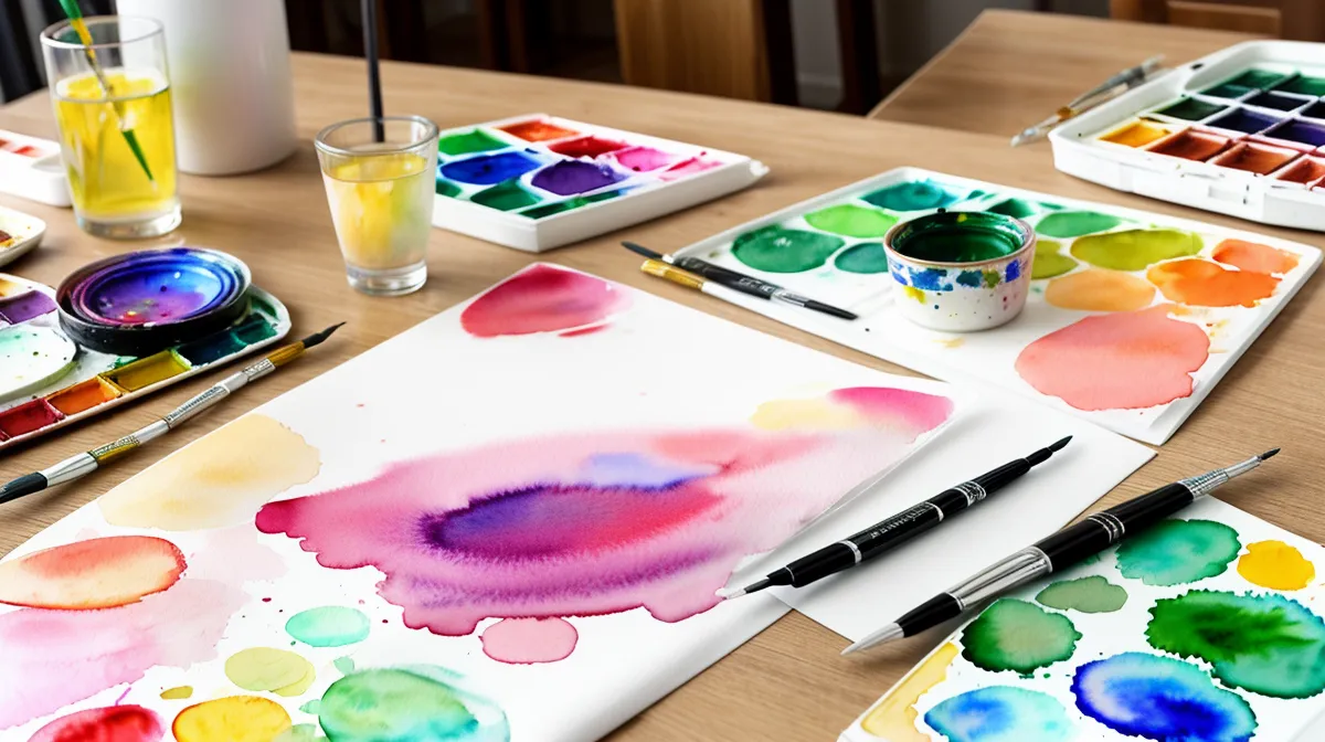 Aquarell mit Fineliner kombinieren in Online-Workshops für Mischtechnik: Wasserfarbe und Tuschelinie auf strukturiertem Papier