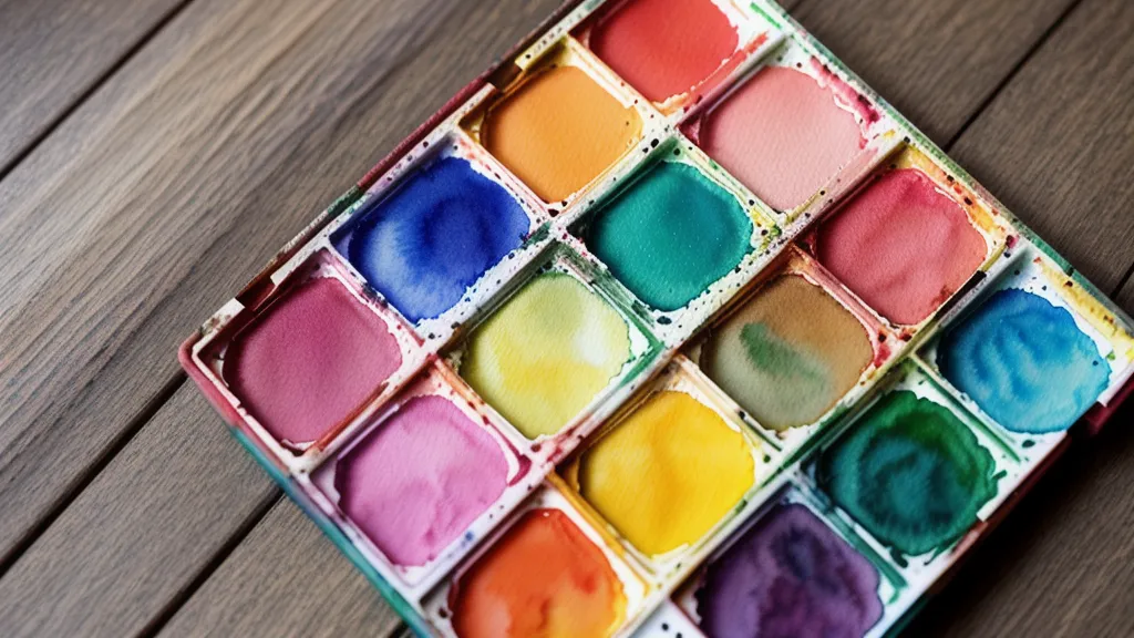 Nahaufnahme eines 12er-Aquarellkastens mit Studienfarben für den analogen Zeichenkurs-Einstieg