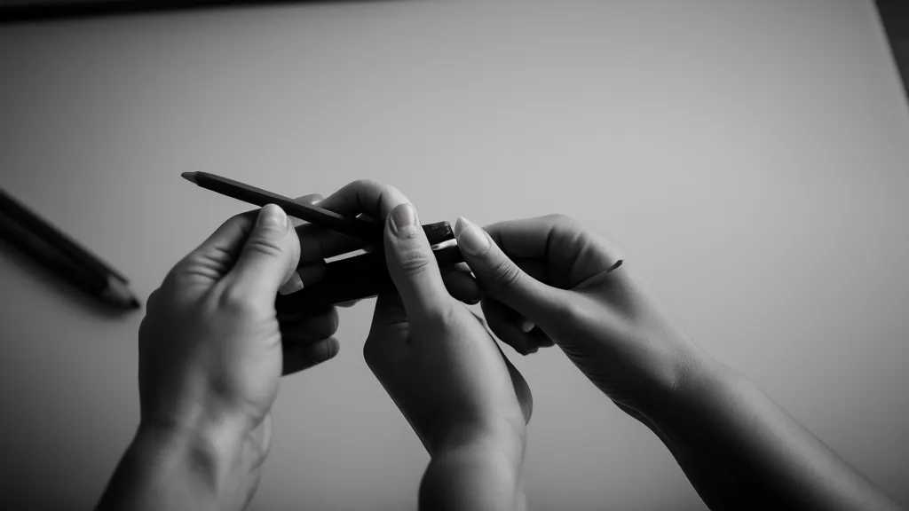 Nahaufnahme einer Hand beim Zeichnen einer realistischen Iris mit Bleistift, Künstlerbedarf für einen Online-Zeichenkurs zum Thema Augen zeichnen lernen.