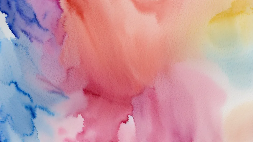 Nahaufnahme von Aquarellfarben und Hautton-Mischungen auf Profi-Papier