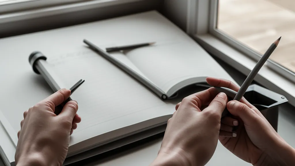 Hand zieht eine Konturlinie mit dem Bleistift – erste Übung beim Zeichnen lernen nach der Skillshare-Kündigung