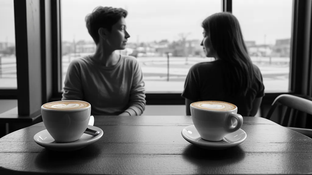 Schnelle Bleistiftskizze neben einer Kaffeetasse auf dem Holztisch – kurzer Skizzen-Impuls zwischen zwei Meetings