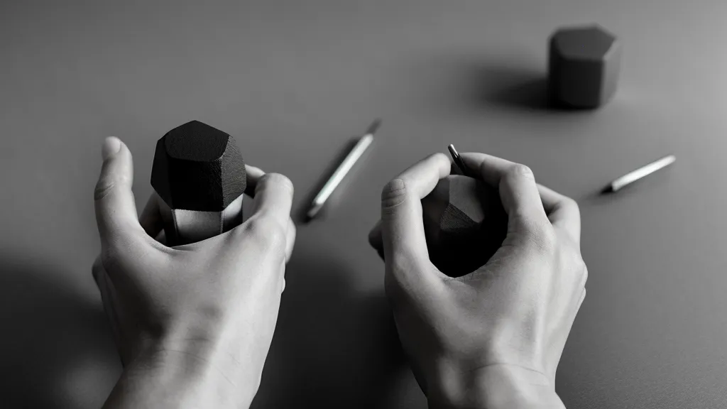 Zeichen-Basis-Übung: Hand zeichnet geometrische Grundformen beim Zeichnen lernen