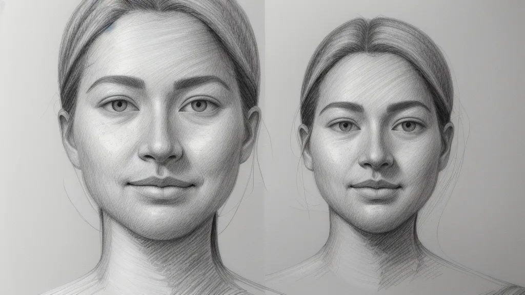 Handgezeichnete User-Persona-Skizze mit groben Schraffuren statt Fotorealismus