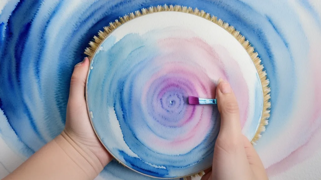 Nass-in-Nass-Technik im Aquarell-Kurs: Wolken malen auf strukturiertem Aquarellpapier