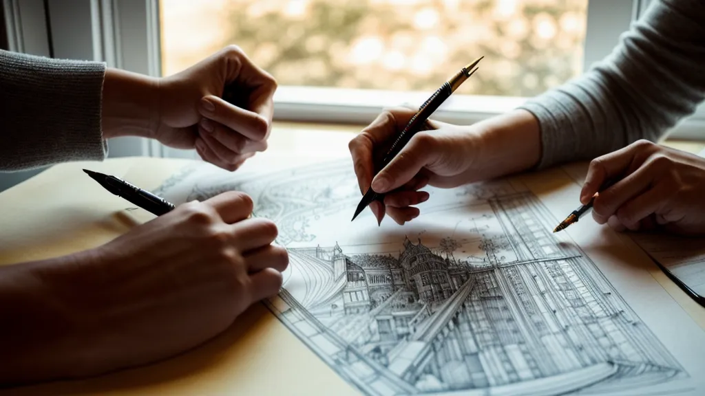 Hand mit Fineliner beim Zeichnen lernen – Skizzen-Training für präzise Fineliner-Technik